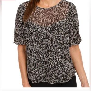 PHILOSOPHY FLORAL MESH PRINT TOP, NWT